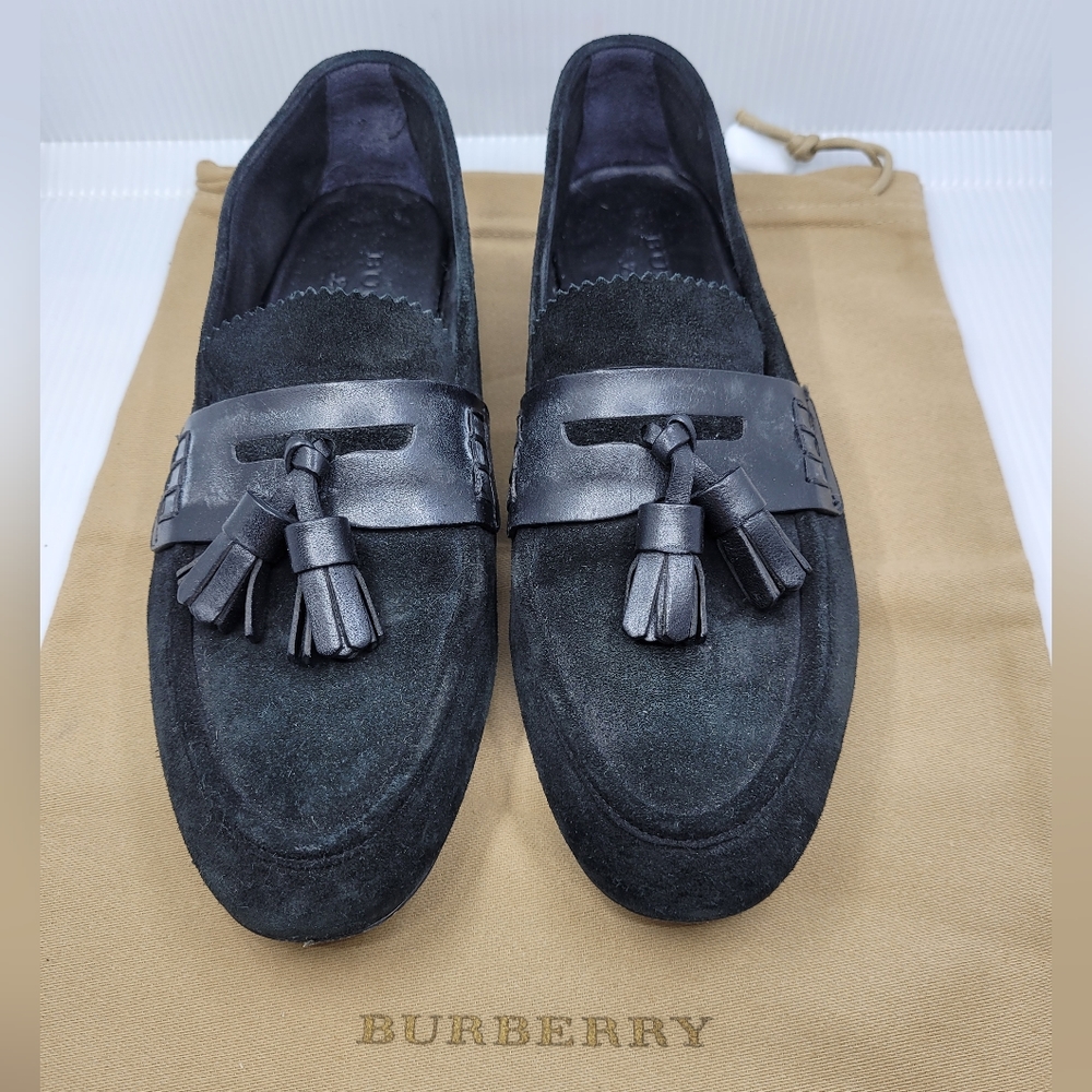 Burberry Transmoor Suede Loafer with Tassle